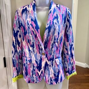 Lilly Pulitzer Saffron Amethyst One Too Many Blazer Size‎ 8